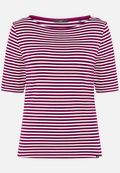 Ringelshirt  mit U-Boot Ausschnitt  / Vorderseite