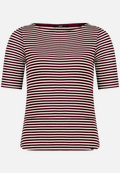 Ringelshirt  mit U-Boot Ausschnitt  / Vorderseite