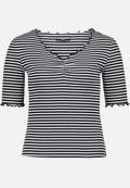 Shirt gestreift mit Raffung / Vorderseite
