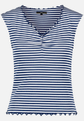 Top  gestreift mit Raffung  / Vorderseite