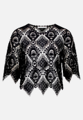 Lochstrick-Pullover mit Lochmuster / Vorderseite
