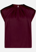 Satin-Bluse  mit Rundhalsausschnitt / Vorderseite