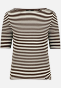 Ringelshirt  mit U-Boot Ausschnitt  / Vorderseite