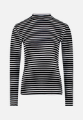 Ringelshirt mit Stehkragen / Vorderseite