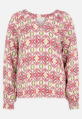 Schlupfbluse mit Muster / Vorderseite