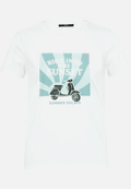Baumwoll-T-Shirt mit Print / Vorderseite