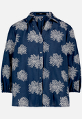 Oversized-Bluse  3/4 Arm mit Stickerei / Vorderseite