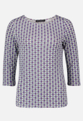 Shirt  3/4 Arm mit grafischem Muster / Vorderseite