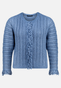 Strickjacke mit Fransen / Vorderseite