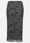 Bleistiftrock mit Leoprint / Vorderseite