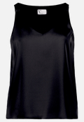 Satin-Bluse mit V-Ausschnitt / Vorderseite