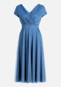 Cocktailkleid im Glitzer-Look / Vorderseite