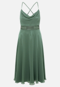 Cocktailkleid mit Wasserfallausschnitt / Vorderseite