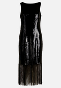 Abendkleid mit U-Boot-Ausschnitt / Vorderseite