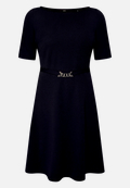 Jerseykleid mit Gürtel / Vorderseite