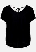 T-Shirt  mit V-Ausschnitt und Bindedetail  / Vorderseite