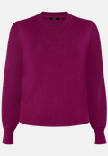 Feinstrickpullover  mit Puffärmeln  / Vorderseite