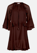 Volantkleid mit Rüschen / Vorderseite