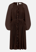 Chiffonkleid mit Rüschen / Vorderseite
