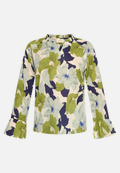 Rüschenbluse mit Muster / Vorderseite