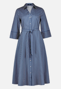 Hemdblusenkleid mit 3/4 Arm / Vorderseite