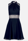 Cocktailkleid mit Spitzeneinsatz / Vorderseite