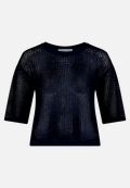 Strickpullover mit Lochmuster / Vorderseite