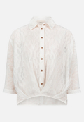 Oversize-Bluse mit Kragen / Vorderseite