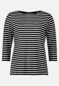 Ringelshirt mit U-Boot-Ausschnitt / Vorderseite