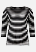 Ringelshirt mit U-Boot-Ausschnitt / Vorderseite