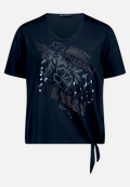 Print-T-Shirt mit Schleifenknoten / Vorderseite