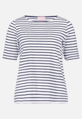Ringelshirt mit U-Boot-Ausschnitt / Vorderseite