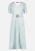 Midikleid mit Blumen-Stickerei / Vorderseite