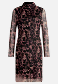 Mesh-Kleid mit Kragen / Vorderseite