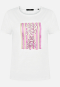 Print-T-Shirt mit Glitzerdetails  / Vorderseite
