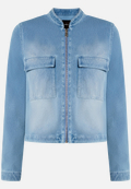 Jeansjacke mit Reißverschluss / Vorderseite