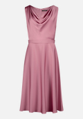 Cocktailkleid mit Wasserfallausschnitt / Vorderseite