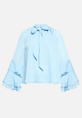 Chiffonbluse mit Volant / Vorderseite