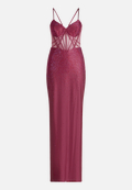 Abendkleid im Glitzer-Look / Vorderseite