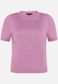 Kurzarmpullover  mit Wellensaum  / Vorderseite