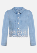 Jeansjacke mit Stickerei / Vorderseite