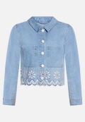 Jeansjacke mit Stickerei / Vorderseite