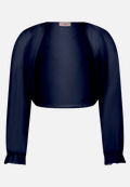 Bolero-Jacke mit gekräuseltem Ausschnitt / Vorderseite