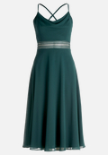 Cocktailkleid mit Wasserfallausschnitt / Vorderseite