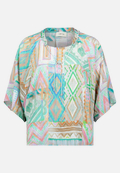Oversize-Bluse mit Muster / Vorderseite