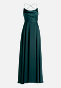 Abendkleid mit Wasserfallausschnitt / Vorderseite