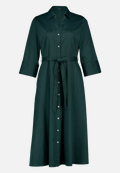 Hemdblusenkleid Midi mit Bindegürtel / Vorderseite
