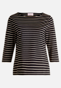 Ringelshirt mit U-Boot-Ausschnitt / Vorderseite
