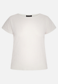 Strukturshirt mit U-Boot-Ausschnitt / Vorderseite