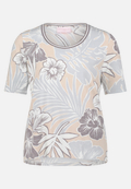 Basic Shirt mit Blumenprint / Vorderseite